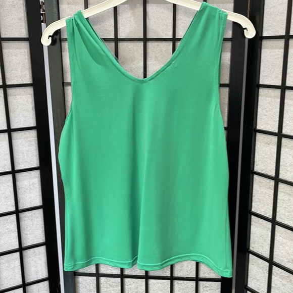 Vintage Cydney Mar, Green Tank with Beaded Embellishment, SZ XL - Picture 5 of 6